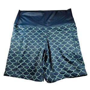 CVG shorts mermaid fish scale pattern M exercise fitness yoga running biking wom